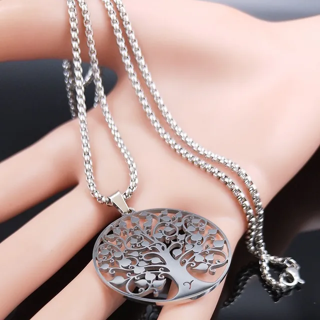 Collana Albero Della Vita Yggdrasil – Argento 925 Placcato Oro Con Catena Regolabile 40-46 Cm In Confezione Regalo