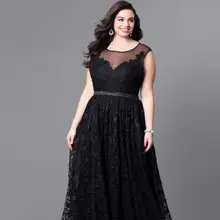 Женская винтажная юбка большого размера, Черное длинное вечернее платье без рукавов, большие размеры, открытая Макси Кружевная Сетка, Vestidos, элегантное AF626