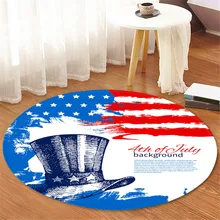 Напольный коврик с печатью фланелевый нескользящий круглый ковровая зона коврик для дома, спальни, ванной декоративный коврик 60 см