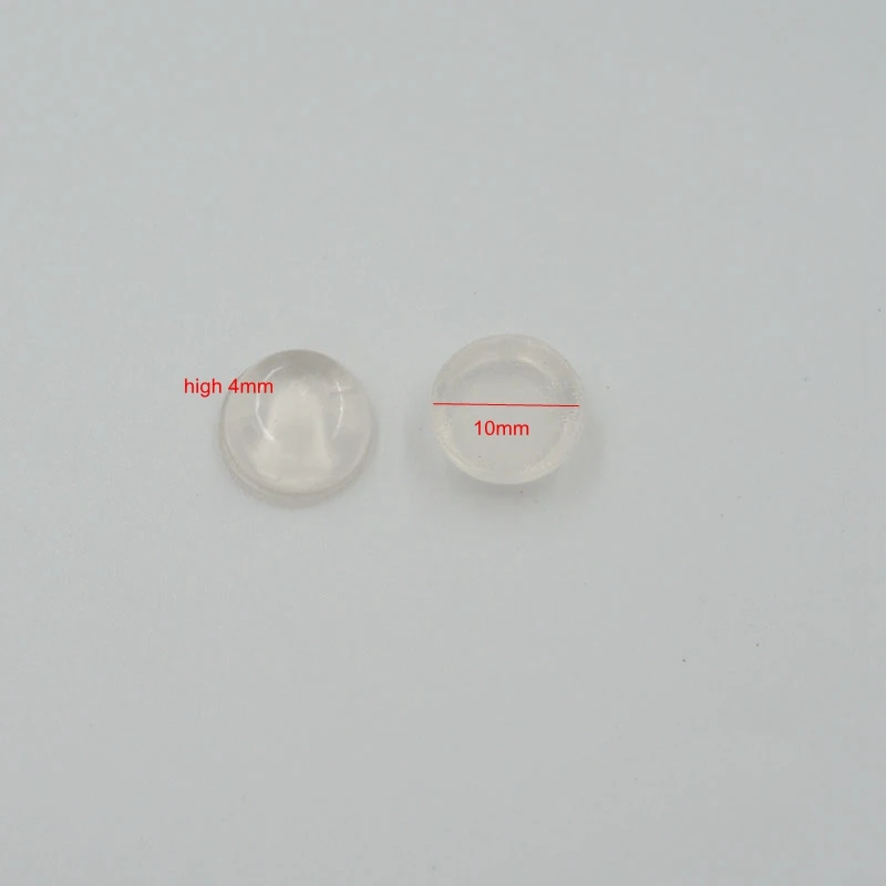 100 Grains Silicone Rubber Door Stop 10MM Dia 4MM Thickness Kitchen Cabinet Door Pad Self-Adhesive Bumper Damper Buffer Hardware 3