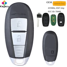 KEYECU OEM умный пульт дистанционного управления автомобильный ключ с 2 кнопками 433 МГц ID47 чип-брелок для Suzuki SX4 Свифт Vitara S-Cross 2010- TS008