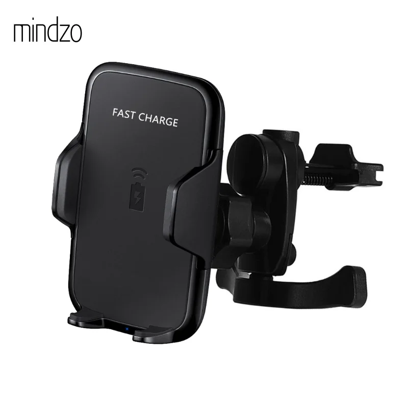Mindzo F12D автомобильное крепление Qi Беспроводной Зарядное устройство для iPhone X 8