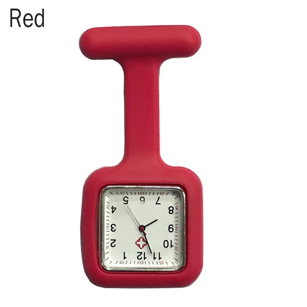 

Silicone Nurse Square Watch Pocket Brooch Clip Medical Nurse Pocket Nursing Watch LL@17