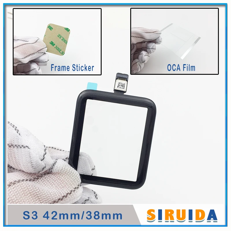 

Tested Touch Screen Digitizer Lens Add OCA Glue For Apple Watch Series 4 3 2 1 38mm 40mm 42mm 44mm LCD Front Glass Replacement