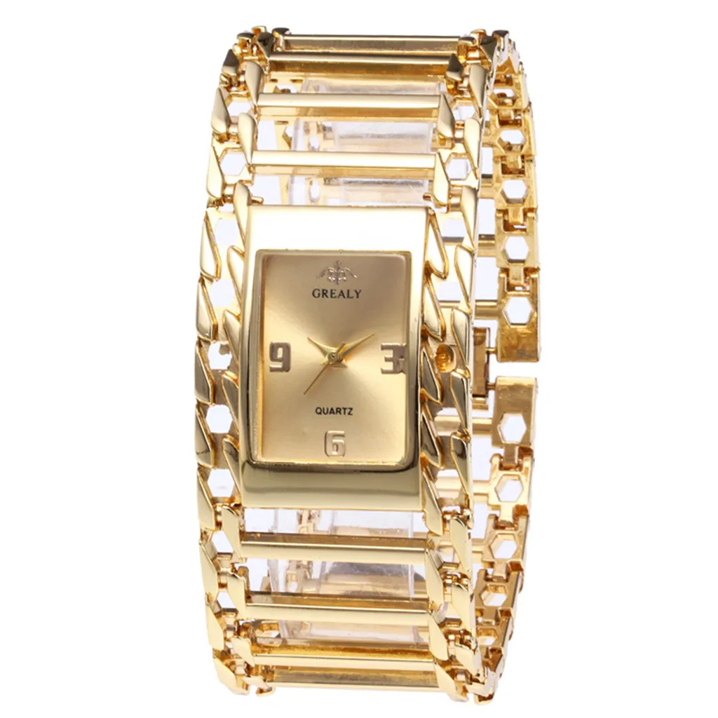 Полностью Алмазная стальная полоса Ms. кварцевые аналоговые часы с бриллиантами розовое золото Девушки Дамы горячая Распродажа цветы платье Рождественский подарок - Цвет: B