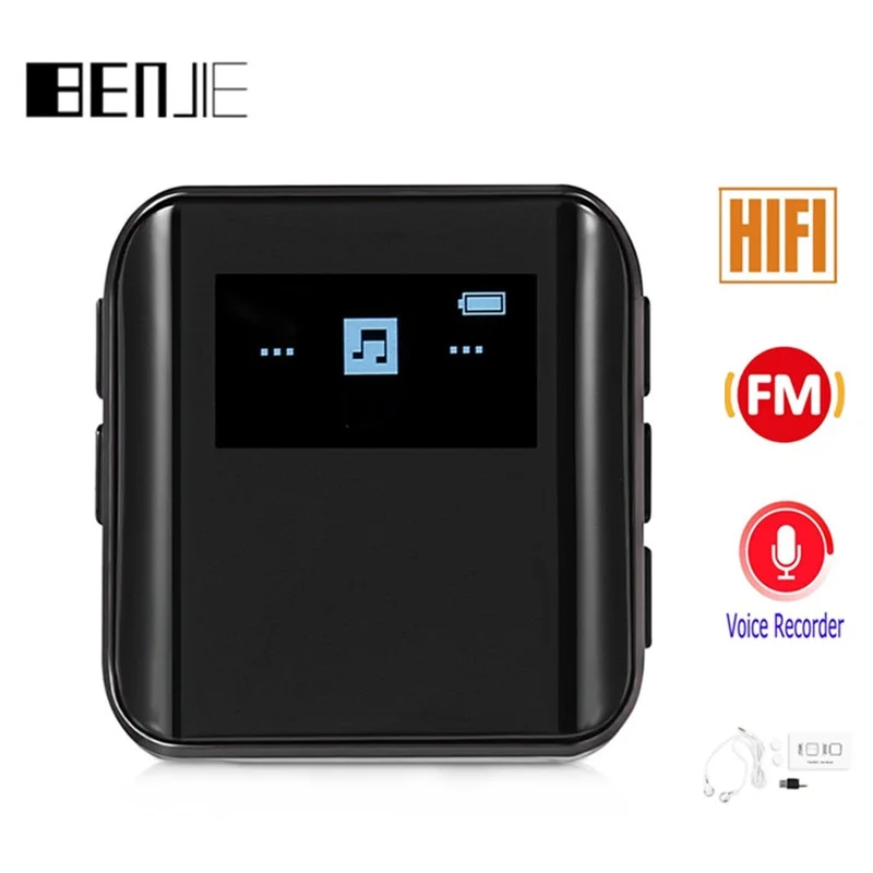 

Mini MP3 Player 8G BENJIE K10 MSONV Technology Hyperboloid OLED Protable MP3 Clip Support FM Radio E-Book Hifi Music Walkman