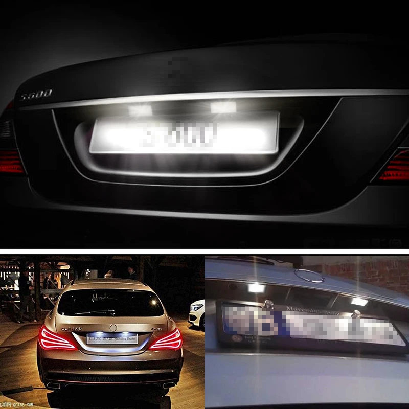Urbanroad 2PCS Car LED License Plate Lights For Mercedes W211 W203 5D W219 R171 12V No Error for Benz White Number Plate lamp Urbanroad 2PCS Car LED License Plate Lights For Mercedes W211 W203 5D W219 R171 12V No Error for Benz White Number Plate lamp
