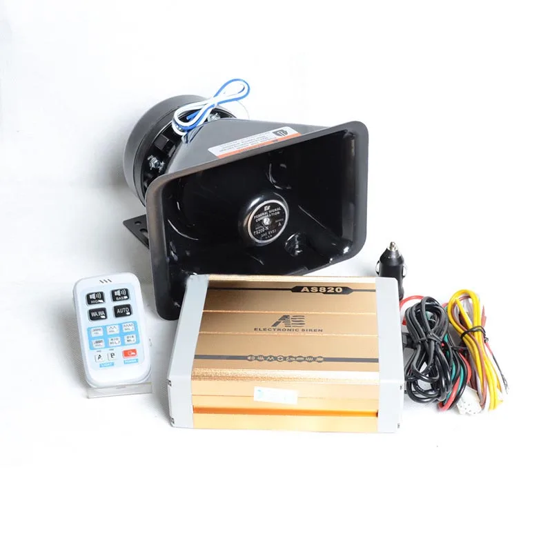 200W Car Alarm Siren Electronic Horn AS820 Styling Loudspeaker Police Buzzer Broadcast MP3 Player |
