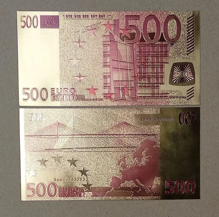 ЕС 500 евро Золотой Note 160 мм* 80 мм