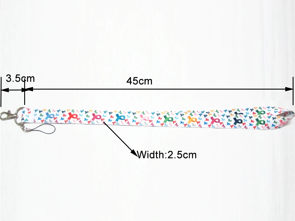 Hensongift лента рака груди внимание ключ бейдж со шнурком ID Держатели телефон шеи ремни
