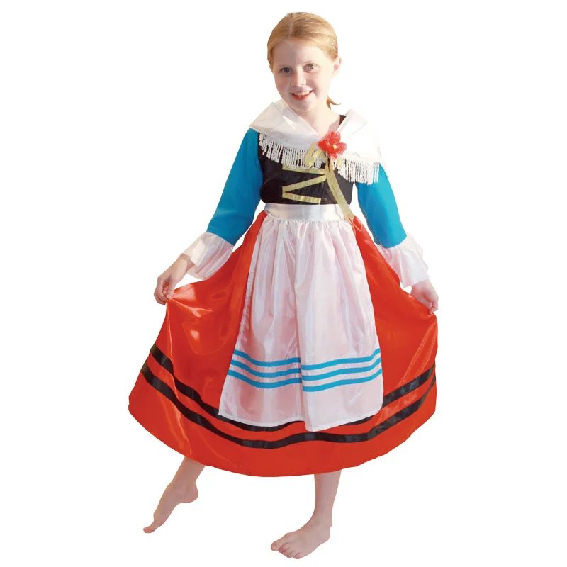 

Specials On Halloween Children's Ball Costume Kids Holiday Cosplay Costume Princess Dress Cute German Girl Costume