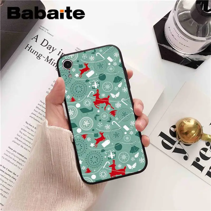 Babaite Merry Christmas Санта Клаус Олень DIY чехол для телефона для iPhone 6S 6plus 7plus 8 8Plus X Xs MAX 5 5S XR 11 11pro 11promax - Цвет: A15