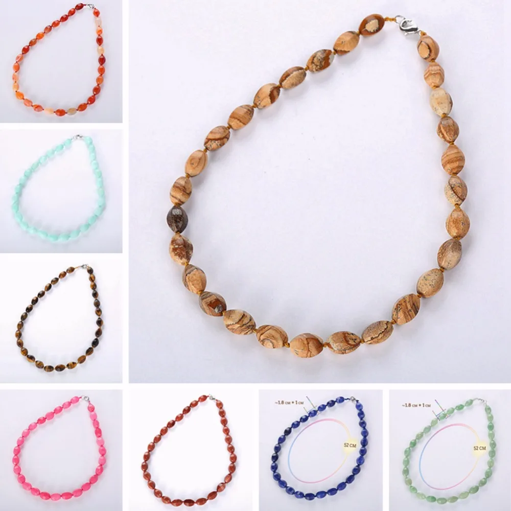 Natural Beads Necklace Pendant Transfer Good Luck Polyester Rope Chain Yoga Knotted Jewelry For Woman | Украшения и аксессуары