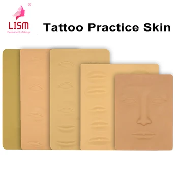 

3pc 3D Silicone Permanent Makeup Tattoo Training Practice Fake Skin Blank Eye Brow Lips for Microblading Tattoo Machine Beginner