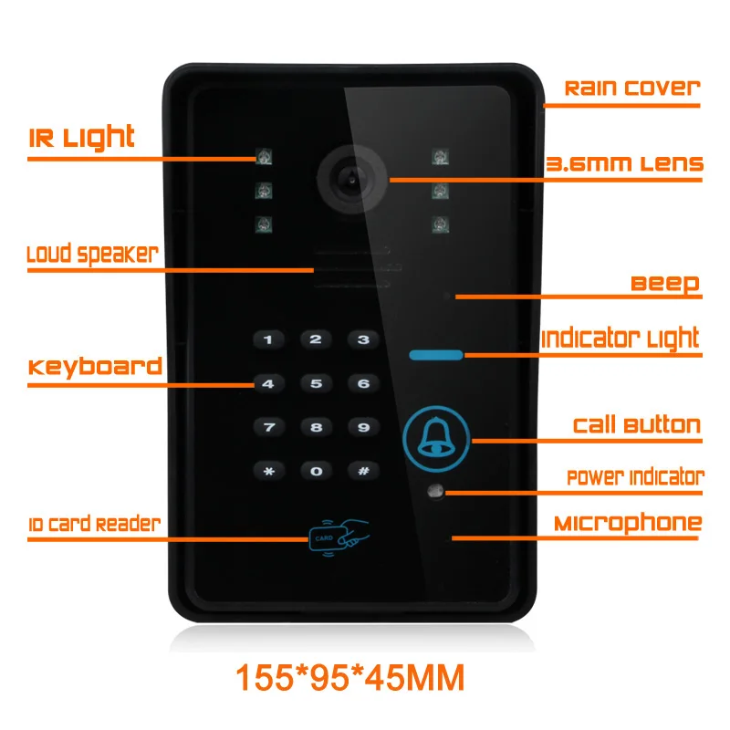 Smartyiba 7 "дюймов Беспроводной RFID пароль телефон видео домофон Дверные звонки домашней безопасности удаленного Камера Мониторы Управление