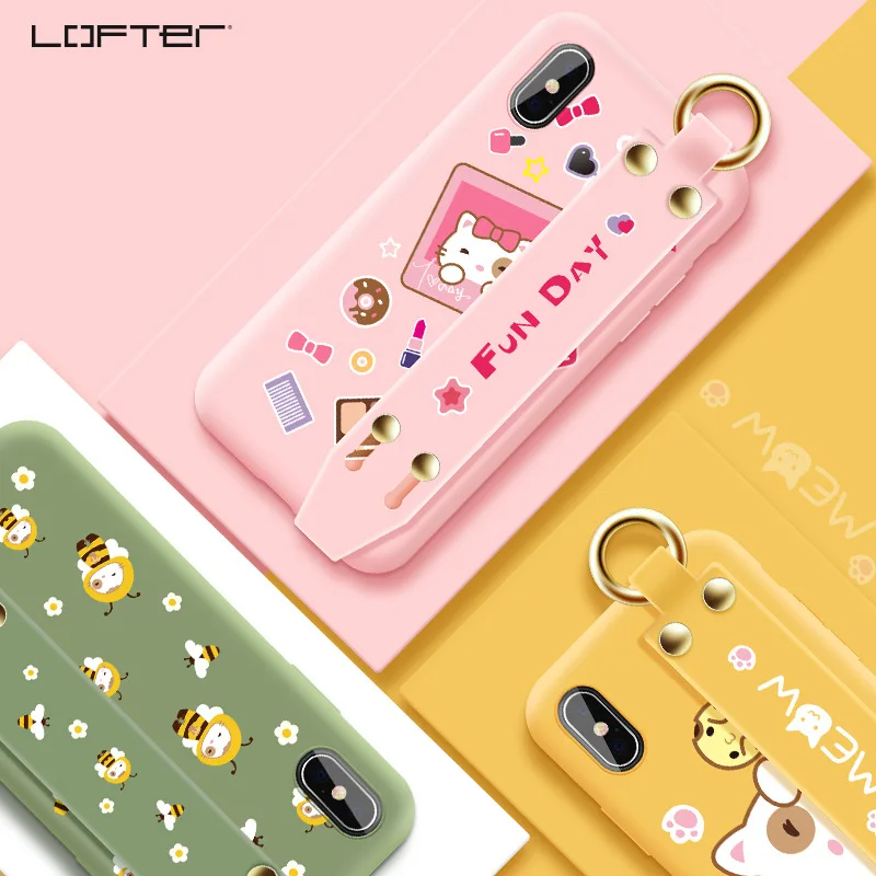 

Cartoon Case for Coque iPhone XS MAX Case Soft TPU Back Cover wiht Phone Holder For iPhone X XS Case Cover Phone Case