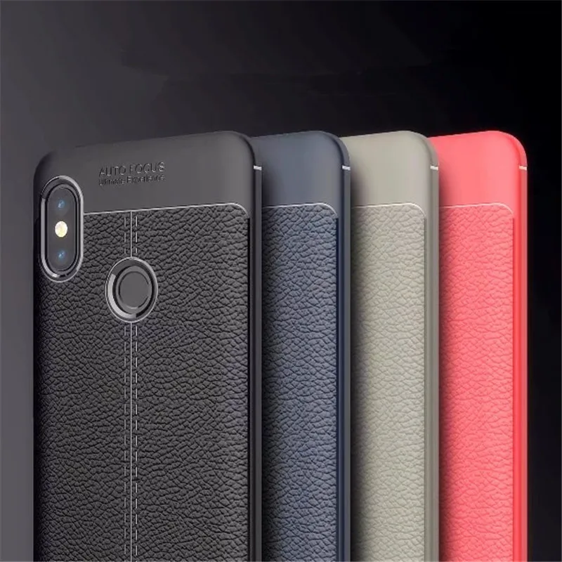 

For Xiaomi Redmi Note 5 Pro 64GB Case Redmi Note 5 Pro Global 5.99inch Silicon Protective Litchi patter Leather Back Cover