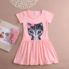 Для малышей, новорожденных, маленьких Летнее платье с короткими рукавами для девочек платье принцессы нарядное платье-пачка