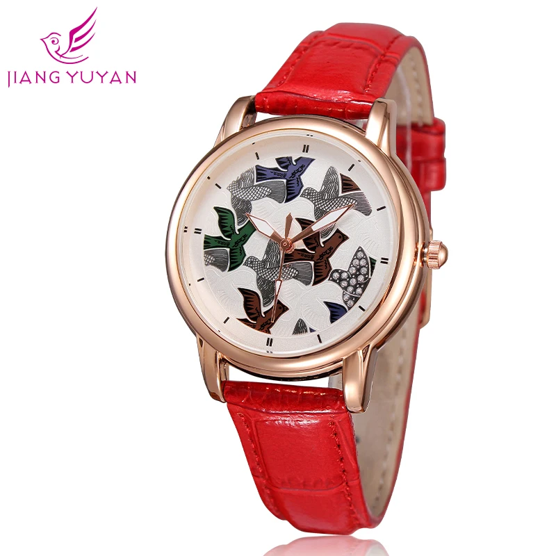 

2019New Luxury Fashion Women Rhinestone Watch Leather Women Business Quartz Watch ValentineDay Gift RelogioFeminino Reloj Mujer