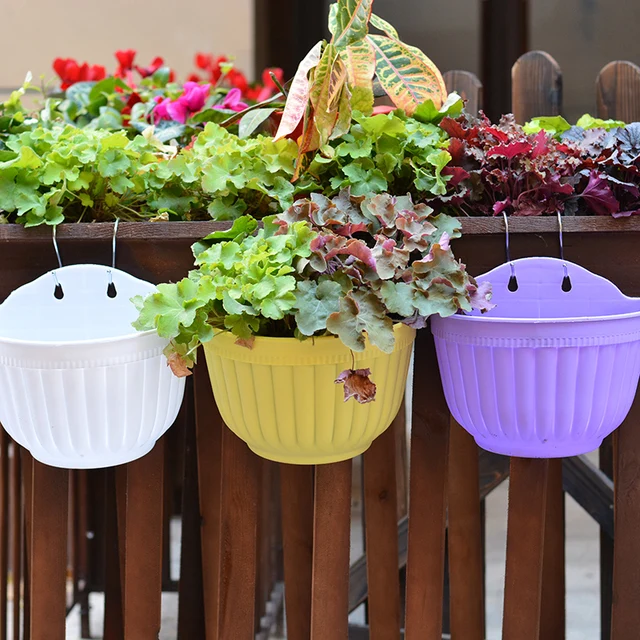 Plant Flower Pot Planter Hanging Buckets Wall Pots Plant Flower Pot Planter Hanging Buckets Wall Pots Basket Flowerpots Balcony