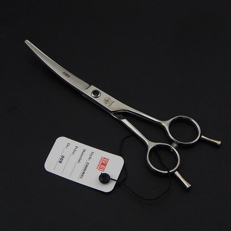 6inch Silver Curved Scissor Professional Shear Dog Pet Grooming Scissor