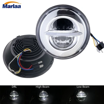 

7inch LED DRL Headlights 7" LED Headlight H4 Hi/low Auto Headlight For Jeep Puch Kenworth Nissan Suzuki Samurai Lada 4x4 urban