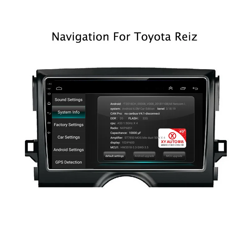 Clearance 9" 2G RAM 32G ROM Car DVD GPS Navigation For Toyota Reiz 2010-2013 with Radio Head Unit,support 4G LTE 5