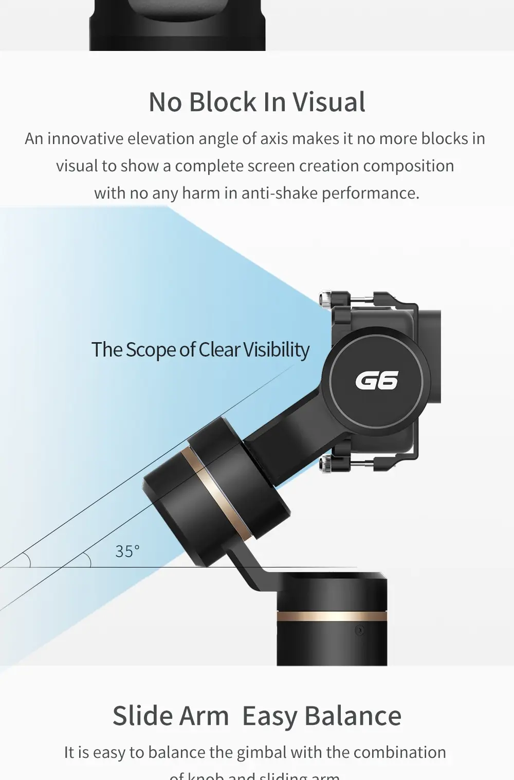 Top FeiyuTech G6 3-Axis Stabilized Handheld Gimbal Feiyu Action Camera for GoPro Hero7 Black Silver White Hero6 Hero5 Sony RXO Yi 4K 3