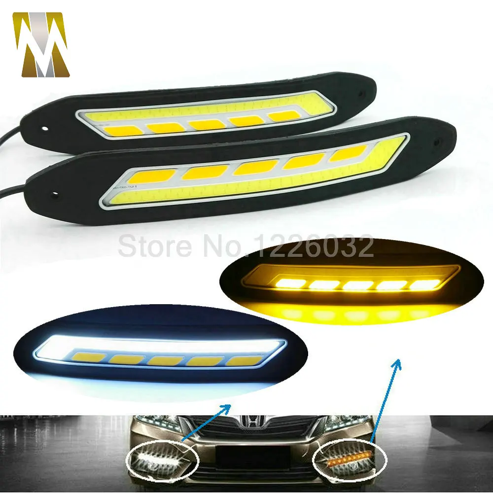 

2PCS 100% Waterproof Ultra-thin 20W 26CM COB Chip LED Daytime Running Light LED DIY DRL Fog Car Lights Car day Running Lights