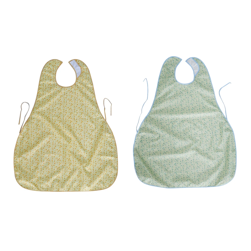 Resuable Adult Cotton Saliva Towel Anti-spill Clothing Protector Elderly Bib Great for Bedridden, Patient