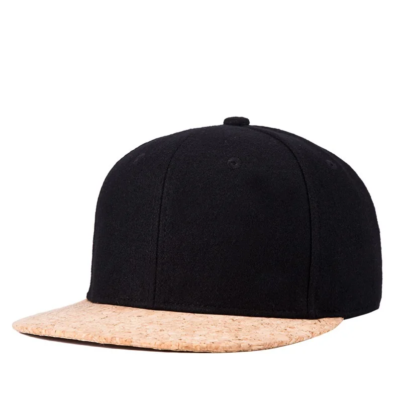 Wholesale Man Autumn And Winter Snaback Hats Wood Grain Peak Wool Felt