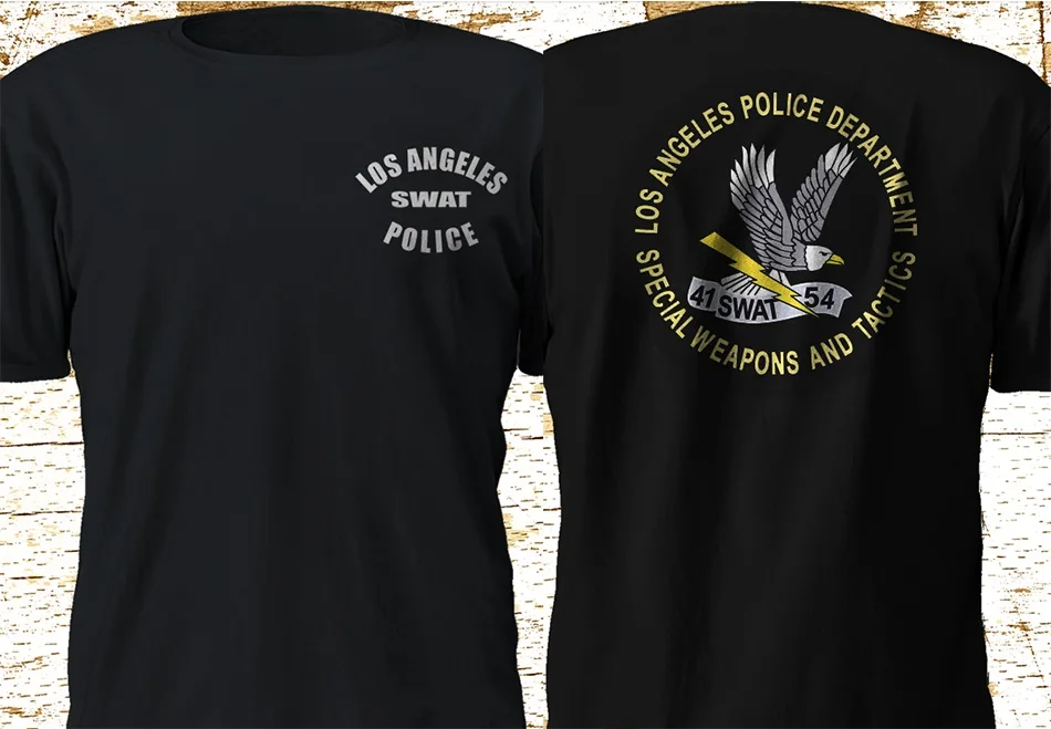 2019 Short Sleeve Cotton Man Clothing New SWAT Los Angeles Police Department Black T-Shirt Basic Models 2019 Short Sleeve Cotton Man Clothing New SWAT Los Angeles Police Department Black T-Shirt Basic Models