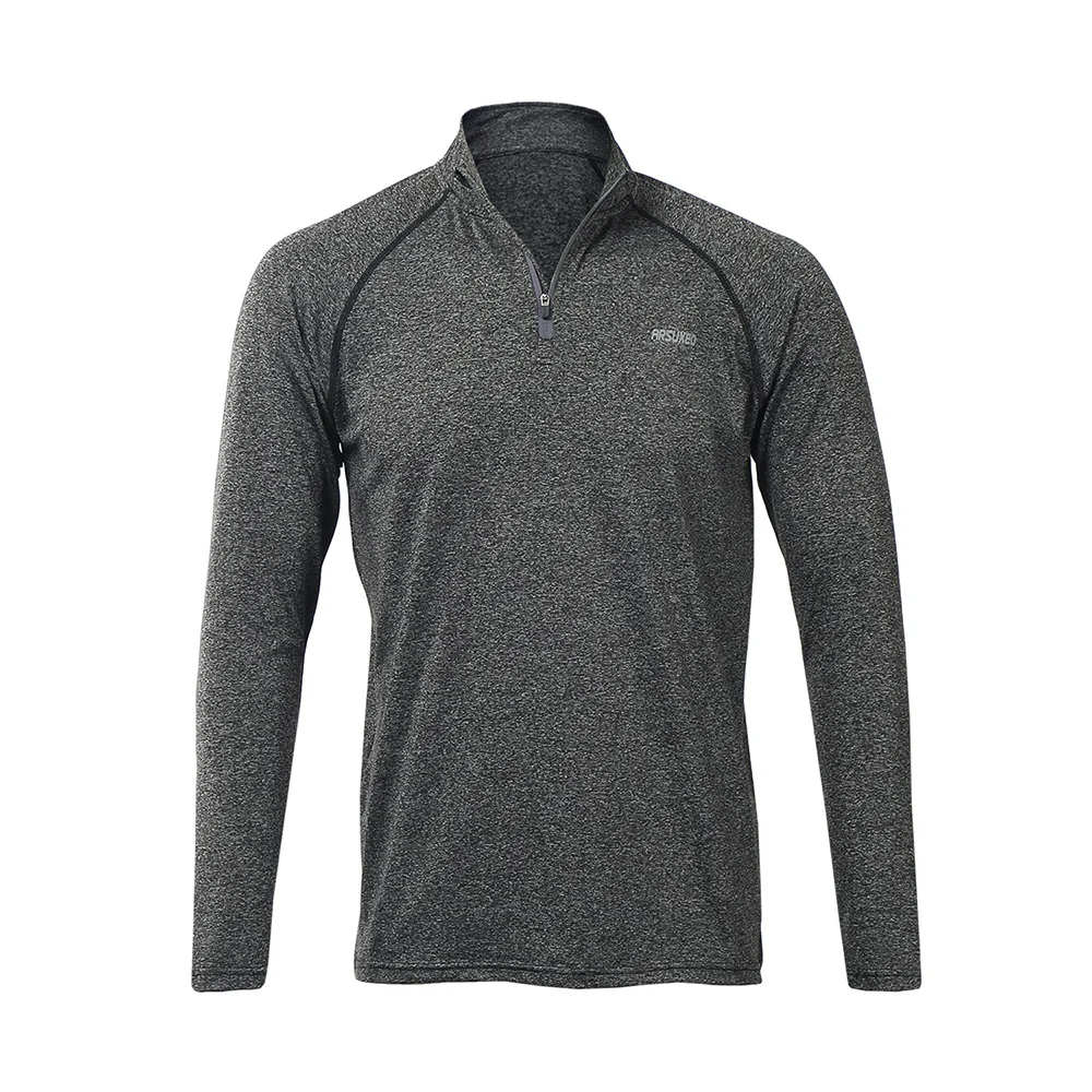 ARSUXEO, мужские футболки для бега, футболка с длинным рукавом, быстросохнущая, для тренировок, Джерси, спортивная одежда, для тренировок, для спортзала, футболка M17T1