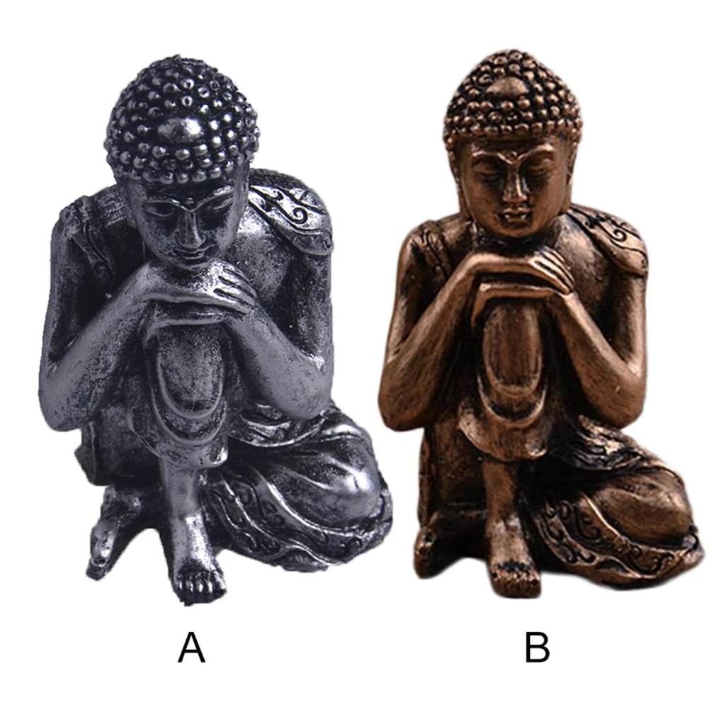 Новая Винтажная статуя Будды из смолы, Будда, сад, медитирующая статуэтка Будды, аксессуары для дома
