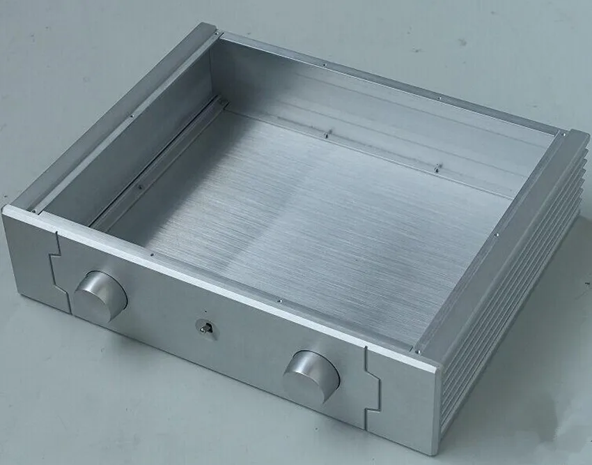 B-037 CNC все алюминиевый корпус шасси в корпусе коробка для DIY аудио усилитель мощности 430 мм* 105 мм* 340 мм 430*105*340 мм