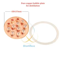 OD157mm 99.9% красная медная пузырчатая пластина для 6," дистилляции колонны. Домашняя дистилляция, колонна рефлюкс, Самогонный аппарат