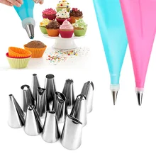 14 шт./компл. теста спринклерной набор из нержавеющей стали украшать Совет устанавливает Ева сумка роза крем для пирога торт украшение