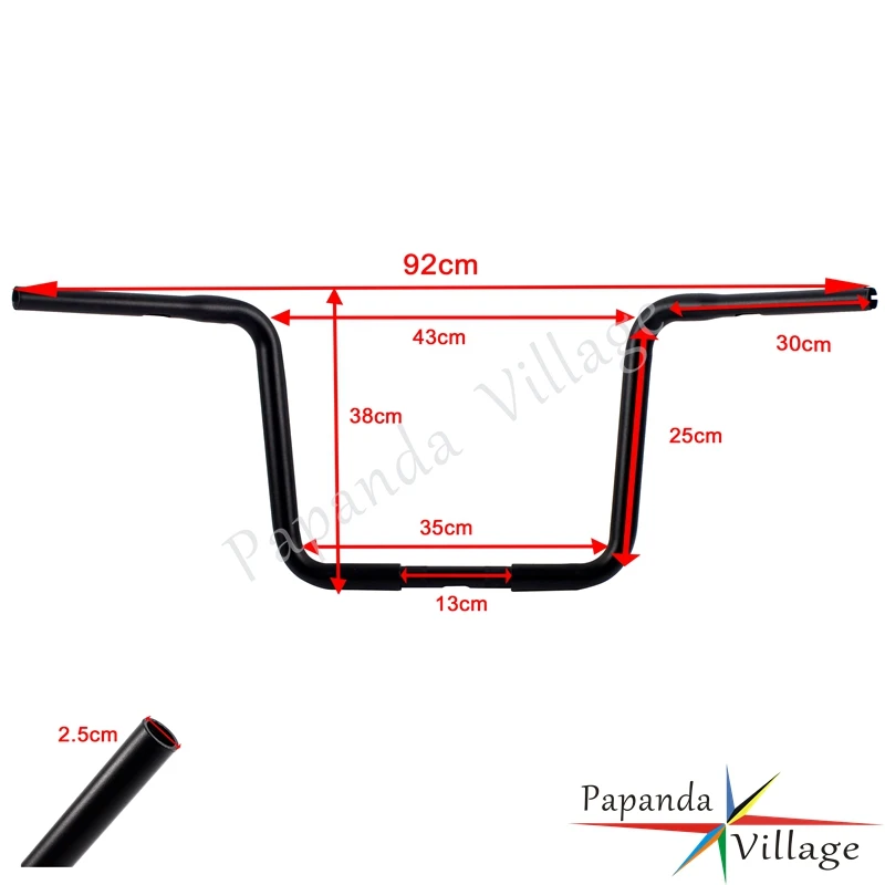 Универсальный мотоцикл 7/" 22 мм на заказ Руль Ручка Бар для Honda Harley Softail Touring Road King кафе, Рейсер, чоппер