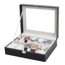 Girds кожа/углеродное волокно Роскошная коробочка для часов коробка для хранения ювелирных изделий Органайзер для колец Держатель для браслета Чехол# wqy516