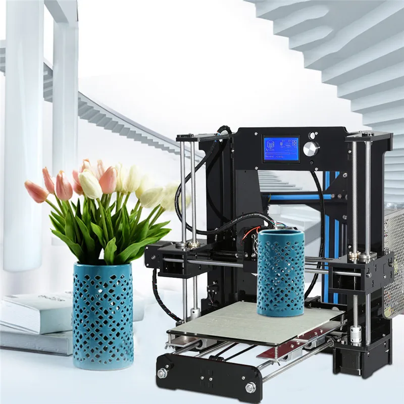 

Hot 3D Printer A6 Impresora 3D Printer Kit Auto Leveling Big Size Reprap i3 DIY Printers With Hotbed Filament SD Card HWC