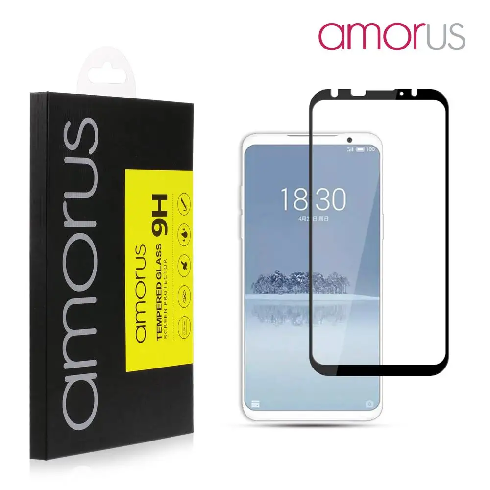 AMORUS для Meizu 16 протектор экрана 9 H полное покрытие полный клей Закаленное стекло