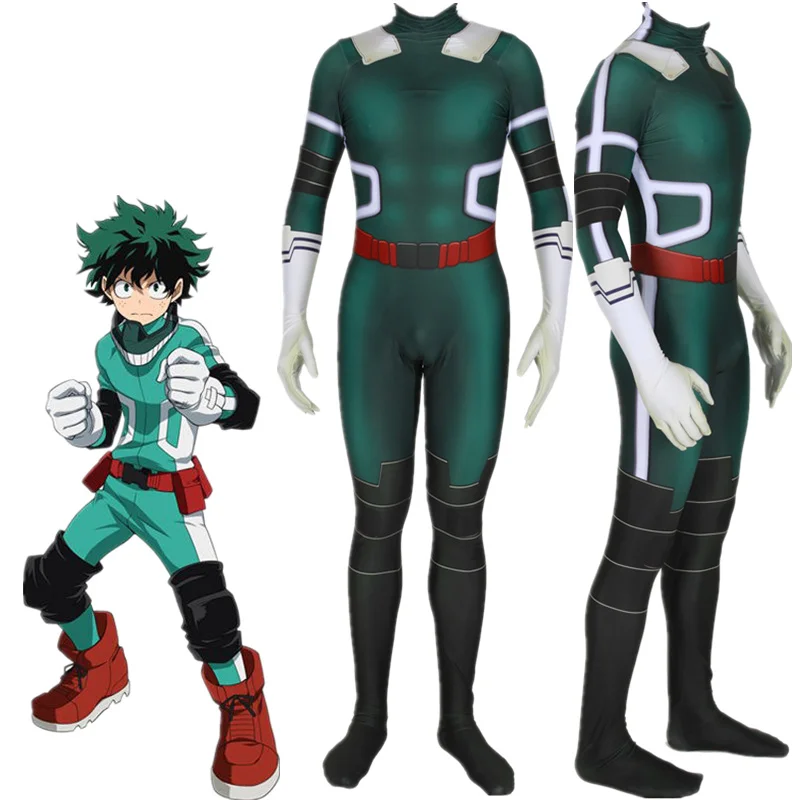 Homens Crianças Anime Herói Academia Izuku Midoriya Cosplay Zentai Bodysuit Macacões Terno Meu