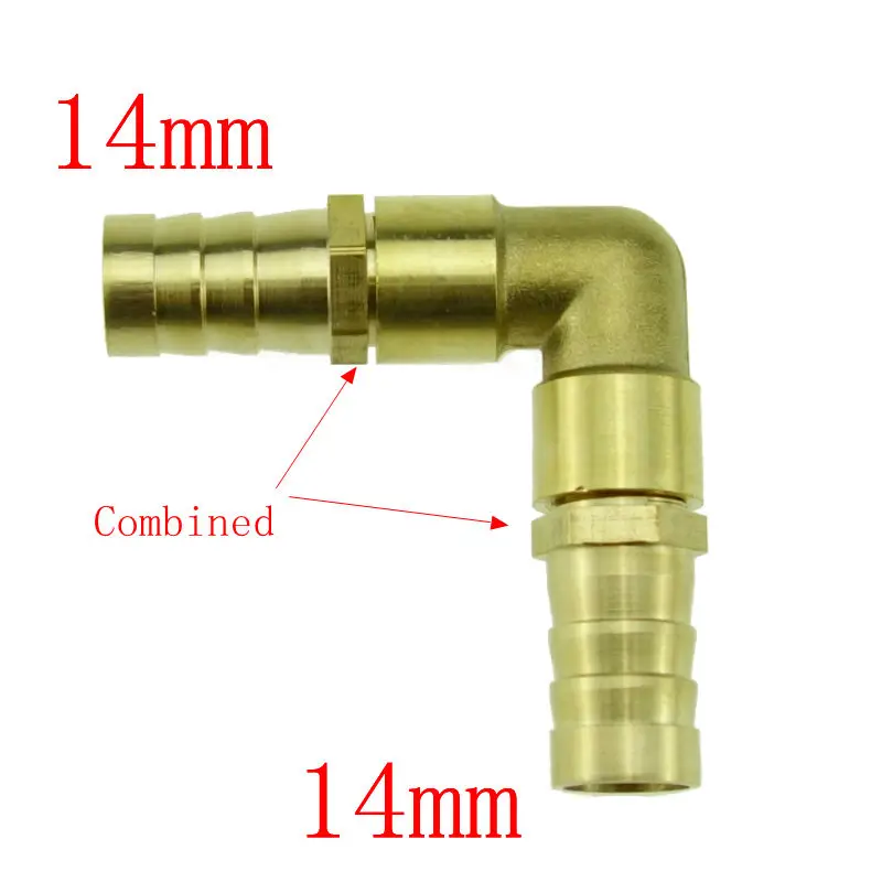 Шланга колено Латунь Колючая труба штуцер СОЕДИНИТЕЛЬ 4 12 14 16 19 25 мм шланг ID