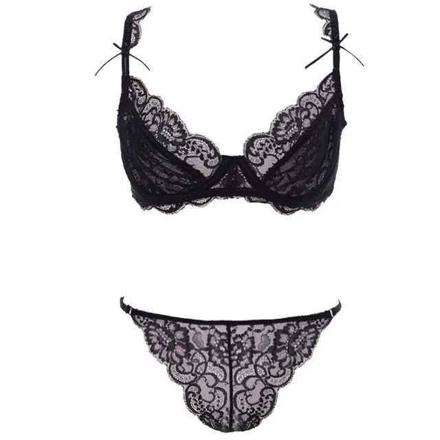 Aliexpress.com : Buy Women's Bra Briefs Sexy transparent lace bra ...