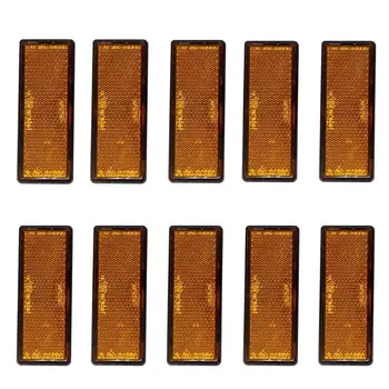 

Car Lights 10pcs/set Amber Orange Stick on Adhesive Reflectors Warning Mark Reflective Tape IP67 for Trailer Truck