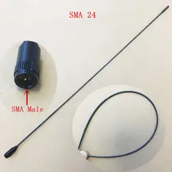 SMA-24 тонкий мягкий UHF & VHF двухдиапазонная антенна с высоким коэффициентом усиления SMA для YAESU Vertex standard Linton, Wouxun, Lisheng и т. д. рация