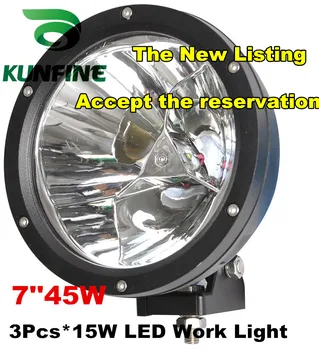 

7" 45W LED Working Light Spot Lamp Motorcycle Tractor Truck Trailer SUV Offroads Boat 10-30V 4WD KF-2345
