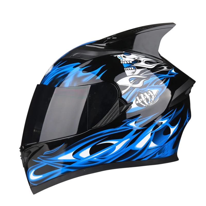 Мотоциклетный шлем, шлем для мотокросса, Внутренний солнцезащитный козырек с двойными линзами, модульный мотоциклетный Женский шлем с полным лицом для мотоцикла - Цвет: R1-607-F