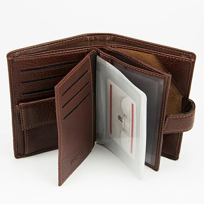 

2018 New Fashion Design Men's Wallet PU Leather Coin Purse Small Brand Male Credit&id Multifunctional Wallets