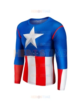 

Classic Captain America Slim Fit Long Sleeves T-shirt